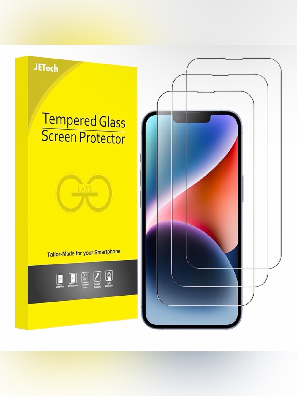 Clear Tempered Glass Screen Protector for iPhone 14 or 17e